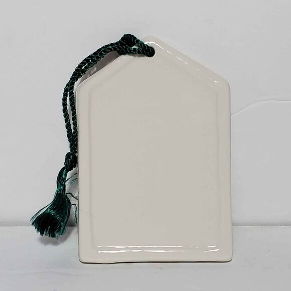 Belleek Christmas Ornament Dublin Doorways Ireland Blue Shamrocks - Picture 4 of 5